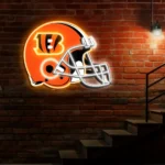 Cincinnati Bengals Neon Sign Nfl Football Helmet Acrylic Led 1