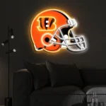 Cincinnati Bengals Neon Sign Nfl Football Helmet Acrylic Led 1