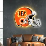 Cincinnati Bengals Neon Sign Nfl Football Helmet Acrylic Led 1