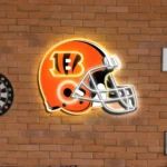 Cincinnati Bengals Neon Sign Nfl Football Helmet Acrylic Led 1