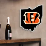 Cincinnati Bengals Neon Sign Ohio State Map 1