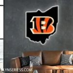 Cincinnati Bengals Neon Sign Ohio State Map 1