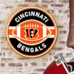 Cincinnati Bengals Neon Sign Rugby Acrylic 1