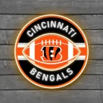 Cincinnati Bengals Neon Sign Rugby Acrylic 1