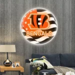 Cincinnati Bengals Neon Sign Us Pennant Acrylic 1