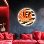 Cincinnati Bengals Neon Sign Us Pennant Acrylic 1