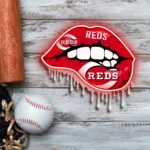 Cincinnati Reds Neon Sign Dripping Lips 1