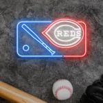 Cincinnati Reds Neon Sign Mlb Logo 1