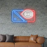 Cincinnati Reds Neon Sign Mlb Logo 1