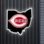 Cincinnati Reds Neon Sign Ohio State Map 1