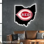 Cincinnati Reds Neon Sign Ohio State Map 1