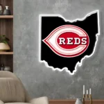 Cincinnati Reds Neon Sign Ohio State Map 1