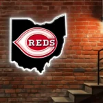 Cincinnati Reds Neon Sign Ohio State Map 1