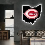 Cincinnati Reds Neon Sign Ohio State Map 1