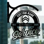 Citroen Metal Sign Bespoke Logo Metal Hanging Sign Car Garage Decor 1