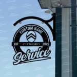 Citroen Metal Sign Bespoke Logo Metal Hanging Sign Car Garage Decor 1