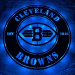 Cleveland Browns Metal Sign Browns Winged B 1