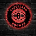 Cleveland Browns Metal Sign Browns Winged B 1