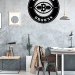 Cleveland Browns Metal Sign Browns Winged B 1