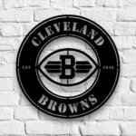 Cleveland Browns Metal Sign Browns Winged B 1