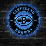 Cleveland Browns Metal Sign Browns Winged B 1