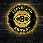 Cleveland Browns Metal Sign Browns Winged B 1