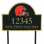 Cleveland Browns Metal Sign Game Helmet Icon 1
