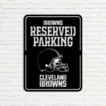 Cleveland Browns Metal Sign Reserved Parking Logo 1