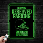 Cleveland Browns Metal Sign Reserved Parking Logo 1