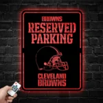 Cleveland Browns Metal Sign Reserved Parking Logo 1