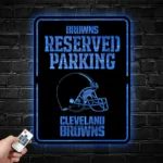 Cleveland Browns Metal Sign Reserved Parking Logo 1