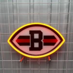 Cleveland Browns Neon Sign Letter B Stripes 1