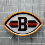 Cleveland Browns Neon Sign Letter B Stripes 1