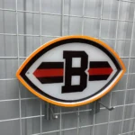 Cleveland Browns Neon Sign Letter B Stripes 1