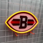 Cleveland Browns Neon Sign Letter B Stripes 1