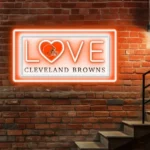 Cleveland Browns Neon Sign Love Sign 1