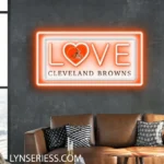 Cleveland Browns Neon Sign Love Sign 1