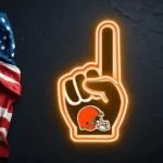 Cleveland Browns Neon Sign Nfl Foam Finger 1