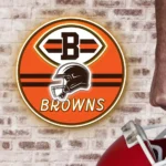 Cleveland Browns Neon Sign Nfl Helmet Acrylic 1