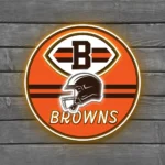 Cleveland Browns Neon Sign Nfl Helmet Acrylic 1