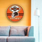 Cleveland Browns Neon Sign Nfl Helmet Acrylic 1