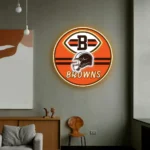 Cleveland Browns Neon Sign Nfl Helmet Acrylic 1