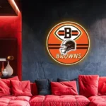 Cleveland Browns Neon Sign Nfl Helmet Acrylic 1