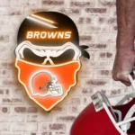 Cleveland Browns Neon Sign Skull 1