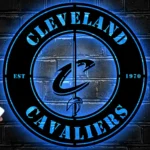 Cleveland Cavaliers Metal Sign Cavs Circle Crest 1