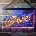 Cleveland Cavaliers Neon Sign Detailed Baseketball 1