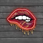 Cleveland Cavaliers Neon Sign Dripping Lips 1