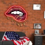 Cleveland Cavaliers Neon Sign Dripping Lips 1