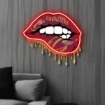 Cleveland Cavaliers Neon Sign Dripping Lips 1