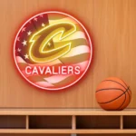 Cleveland Cavaliers Neon Sign Us Pennant Acrylic 1
